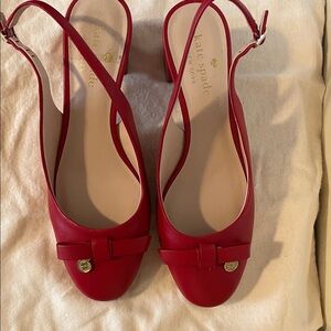 Kate Spade Cherry Red Slingback Sandals